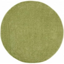4 x 4 ft. Green Non Skid Indoor & Outdoor Round Area Rug - Green - 4 x 4 ft.