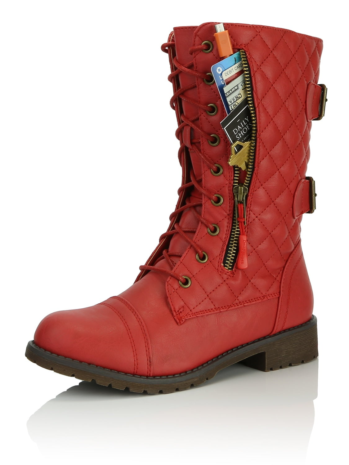 amazon essentials women's lace up combat boot