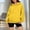 Yellow, variant on Enjoytime Oversized Hoodies for Women Solid Color Crewneck Long Sleeve Pullover Sweatshirts with Pocket Casual Fall Winter Fashion Clothes