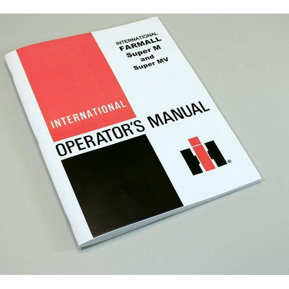 New International Farmall Super M Mv Tractor Owners Operators Manual Maintenance