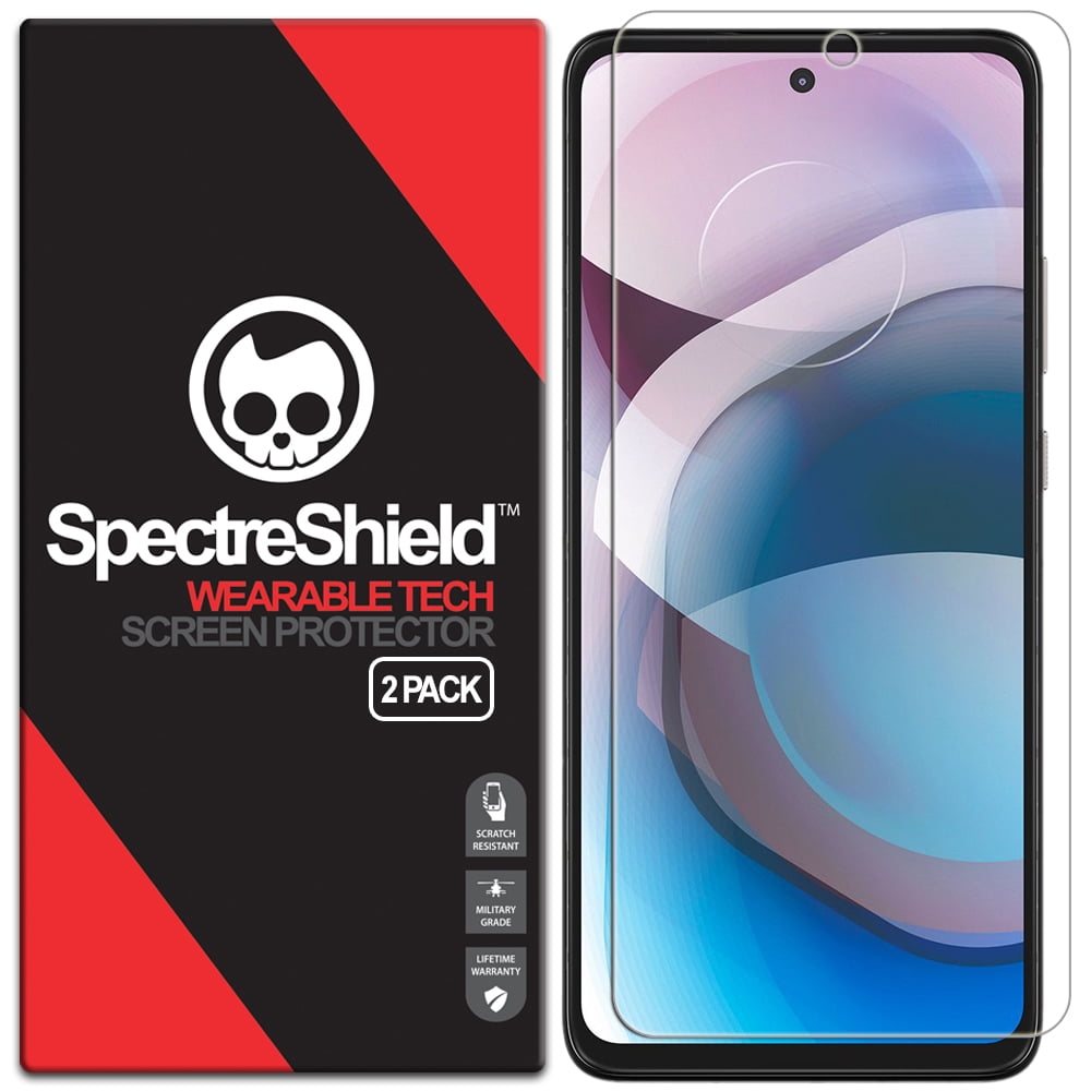 [2-Pack] Spectre Shield Screen Protector for Motorola Moto One 5G Ace, Moto G 5G Case Friendly Accessories Flexible Full Coverage Clear TPU Film