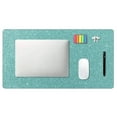 thumbnail image 4 of Bingfone Teal Green Glitter Large Gaming Mouse Pad,Extended Desk Mousepad with Stitched Edges,Non-Slip Base,Water Resist Keyboard Pad for Gamer, Office & Home, 29.5 x 16 in, 4 of 6