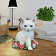 thumbnail image 6 of Modern Cat Figurine Resin Statue Collection for Bedroom Garden Decoration , Rose, 6 of 8