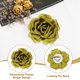 thumbnail image 3 of Pin de Broche de Flor de Satén Uxcell Grande de Peonía para Mujeres Amarillo-Verde, 3 of 7
