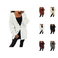 thumbnail image 1 of Cardigans pour Femmes 2025 Ouvert Manches Longues Col Rabattu Veste Manteau Cardigan pour Femmes, 1 of 8