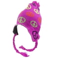 thumbnail image 1 of Top Headwear Peruvian Chullo Hat - Peace - Pink, 1 of 2