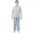 thumbnail image 3 of Fruit of the Loom Men's Jersey Knit Top and Flannel Pajama Pants Set, 2-Piece, Sizes S-5XL, 3 of 11