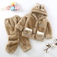 thumbnail image 4 of Gubotare Toddler Boys Warm Pajamas Toddler Boys Warm Pajamas Size 6T 7T (Khaki,6-7 Years), 4 of 4