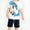 Light Blue, variant on ATOGUTA Toddler Boy Summer Outfits 2T-7 T-Shirt and Short Pant 2 Piece Outfits Clothing Sets