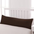thumbnail image 4 of Body Pillow Cover, Pillowcase, 100% Brushed Microfiber, Soft and Cozy, Envelope Closure, for Adults Pregnant Women, 20" x 54", Dark Brown, 4 of 7