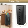 thumbnail image 2 of EIMELI Metal Umbrella Stand Rack Square Umbrella Holder  Black, 2 of 8