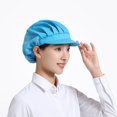 thumbnail image 1 of Gorro de trabajo transpirable para taller, gorro de chef para cocina, gorro higiénico para camareros, gorro antipolvo para repostería para hombres y mujeres, 1 of 2