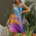 thumbnail image 3 of Color Vortex Tie Dyeing Womens Summer Dresses Casual Sleeveless Tshirt Sundresses Vacation Beach Cover Up Dress, 3 of 8