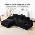 thumbnail image 2 of Living Room Sofas 99*69" Modular Sectional Living Room Sofa Set, Modern Minimalist Style Couch, Upholstered Sleeper Sofa for Living Room, Bedroom, 2 PC Free Combination, Installation-free Sofa, L-Sha, 2 of 27