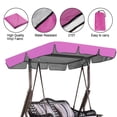 thumbnail image 5 of Replacement Canopy for 2/3 Person Swing - PINK COLOR - REPLACEMENT CANOPY TOP ONLY-  METAL FRAME NOT INCLUDED, 5 of 14