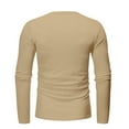thumbnail image 3 of Men Blouses Mens Workout Shirt Men Undershirts Long Sleeve Space T Mens Long Sleeve Shirt Tall 8 Year Tight Sweaters Summer Shirts for Lined Turtleneck Tee Pack Workout Top Short Khaki 2XL, 3 of 3