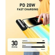 VT052L 5000mAh Power Bank,Portable Charger Battery Pack,Compatible with iPhone,Black