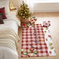 thumbnail image 5 of Merry Christmas Washable Area Rug 2 x 3 ft Winter Baubles Snowflakes Red Buffalo Plaid Backdrop Soft Non‑Slip Rugs Stain Repellent Indoor Mats for Front Door, Narrow Hallway, Kitchen Doorway, Bedside, 5 of 9
