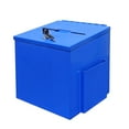 thumbnail image 1 of Fixturedisplays® 8.6 X 8 X 9.4" Car Key Drop Box Blue Metal Donation Box Suggestion Box Tithese Offering 22182, 1 of 9