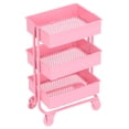 thumbnail image 4 of Fugacal Dollhouse Trolley Rack, Dollhouse 3 Tier Storage Rack Metal With Wheels For Kids, 4 of 8
