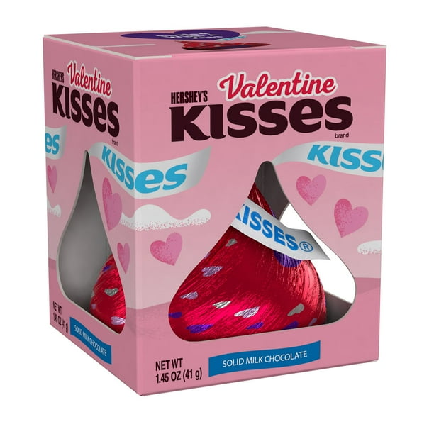 HERSHEY'S KISSES GlutenFree Valentine's Day Solid Milk Chocolate, 1.45