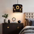 thumbnail image 5 of Linen Drum Lampshades Boho Butterfly Floral Vintage Aesthetic Retro Moth Sunflowers Crescent 13"x13"x10" Light Shade for Table Lamps Floor Lamp Shades Lampshade Replacement Assembly Required, 5 of 8