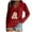 Red, variant on SNKSDGM Plus Size Long Sleeve Tops for Women 3X Fall Clothes for Women Plus Size Women's V Neck Halloween Print Long Sleeve Shirt Top T Shirt Xxxxxl