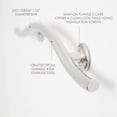 thumbnail image 6 of 30-inch Designer Maverick Double Arched Curved/Wave Bathroom Shower Grab Bar, Polished, 6 of 7
