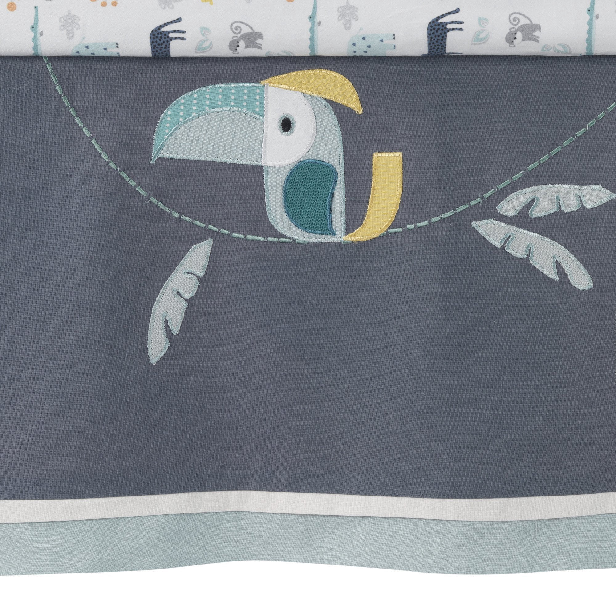 Lambs & Ivy Animal Crackers 5-Piece Crib Bedding Set - Gray, White, Animals