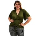 thumbnail image 1 of Blusa de largo ajustable, modelo 1731 Olivo Talla Extra, Curvy multicolor 42 Roman Fashion modelo 1731 Olivo Talla Extra, Curvy, 1 of 5