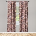 thumbnail image 3 of Ambesonne Autumn Curtains, Dog Rose Branches Pattern, Pair of 28"x95", Pale Redwood Blush and Pink, 3 of 5