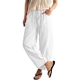 thumbnail image 2 of Womens Wide Leg Pants Petite Friendly Fit High Waisted Relaxed Cut with Side Pockets for Weekend Travel And Versatile Daily Wear Trousers for Women, 2 of 8