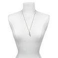 thumbnail image 3 of Delight Jewelry Resin White Cupcake with Blue Frosting Silvertone Courage Strength Wisdom Honesty Bar Charm Necklace, 23", 3 of 4