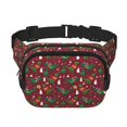 thumbnail image 1 of Fotbe Dinosaur Christmas Cangurera Cuadrada con Estampado de Doble Capa, Bolsa de Cintura Ajustable Mini para Hombres y Mujeres, 1 of 9