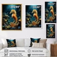 thumbnail image 4 of Designart "Ballet of Seahorses in Blue and Yellow" Animals Framed Wall Art - Traditional Yellow Seahorse Living Room Framed Canvas Art, 4 of 6