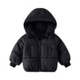thumbnail image 5 of AUNVITO 2025 Trendy Toddler Kids Boys Girls Cute Solid Color Plush Cute Winter Thick Casual Keep Warm Hooded Coat Jacket, 5 of 7