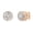 Rose Gold, variant on Dazzlingrock Collection Round White Diamond Double Circle Illusion Set Screwback Stud Earrings for Women (0.25 ctw, Color I-J, Clarity I2-I3) in 10K White Gold