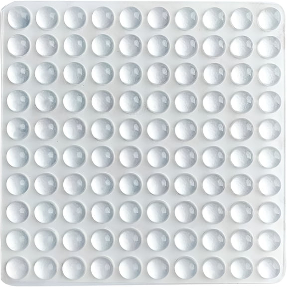 XIBUFE Clear Adhesive Bumper Pads- Sound Dampening Transparent Rubber Feet for Cabinet Doors, Drawers, Glass Tops, Picture Frames, Cutting Boards 100pcs (Hemispherical)