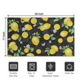 thumbnail image 5 of Yellow Lemon Fruit Flowers Black Pattern Door Rugs,Washable Non Slip Door Mats Indoor,Decorative Door Mats,Entry Mat Indoor for Entrance,Bedroom,Kitchen,Bathroom,17"x30", 5 of 6