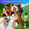 thumbnail image 5 of Sportspower Sunnyslope Wooden Swing Set with Play Fort, Trapeze, 6' Double Wall Slide with Lifetime Warranty, & Bonus Anchor Kit, 5 of 12