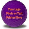 Personalized Text Golf Balls, Purple, 12 Pack