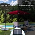 thumbnail image 2 of Best Choice Products 10ft 360-Degree LED Cantilever Offset Hanging Market Patio Umbrella w/ Easy Tilt - Burgundy, 2 of 7