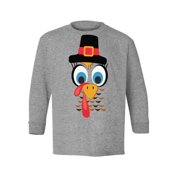 Awkward Styles Thanksgiving Youth Sweatshirt Turkey Face Crewneck Tee for Kids