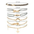 thumbnail image 6 of LNKOO 5/6Pcs Beaded Bracelets for Women - Adjustable Charm Pendent Stack Bracelets For Women Girl Friendship Gift Rose Quartz Bracelet Links with Pearl Gold Plated, 6 of 6