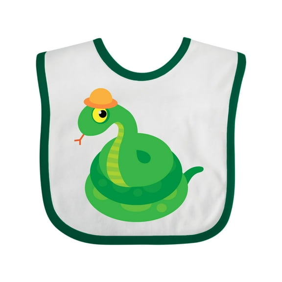 Inktastic Cute Snake Boys or Girls Baby Bib