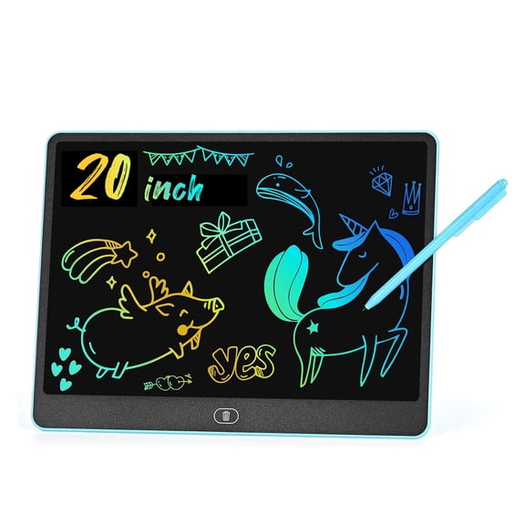 ICEXXP LCD Writing Tablet for Kids, 20 Inch Rechargeable Doodle Board, Educational Travel Toy for 3 4 5 6 7 8 Year Old Girls Boys