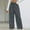 Dark Gray, variant on qilini Fall Cargo Pants Women Stretchy Casual Solid Color Pocket High Waist Straight Leg Pants Casual Pants Corduroy High Waist Slightly Flared Wide Leg Casual Pant Black 2XL