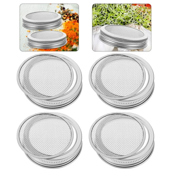 Worgeous Mason Jar Mesh Lid Sprouting Lid Stainless Steel for Health-conscious Users