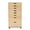 Natural, variant on Linon Callie Eight Drawer Rolling Storage Cart in Black Wood