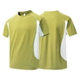 thumbnail image 4 of Mens Shirts Short Sleeve Crewneck Basic Yellow Tee Shirts Mens Clothing, 4 of 6